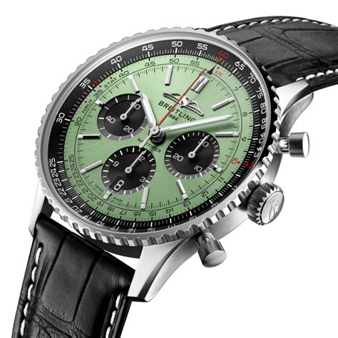 breitling navitimer green dial|Breitling Navitimer chronograph 43.